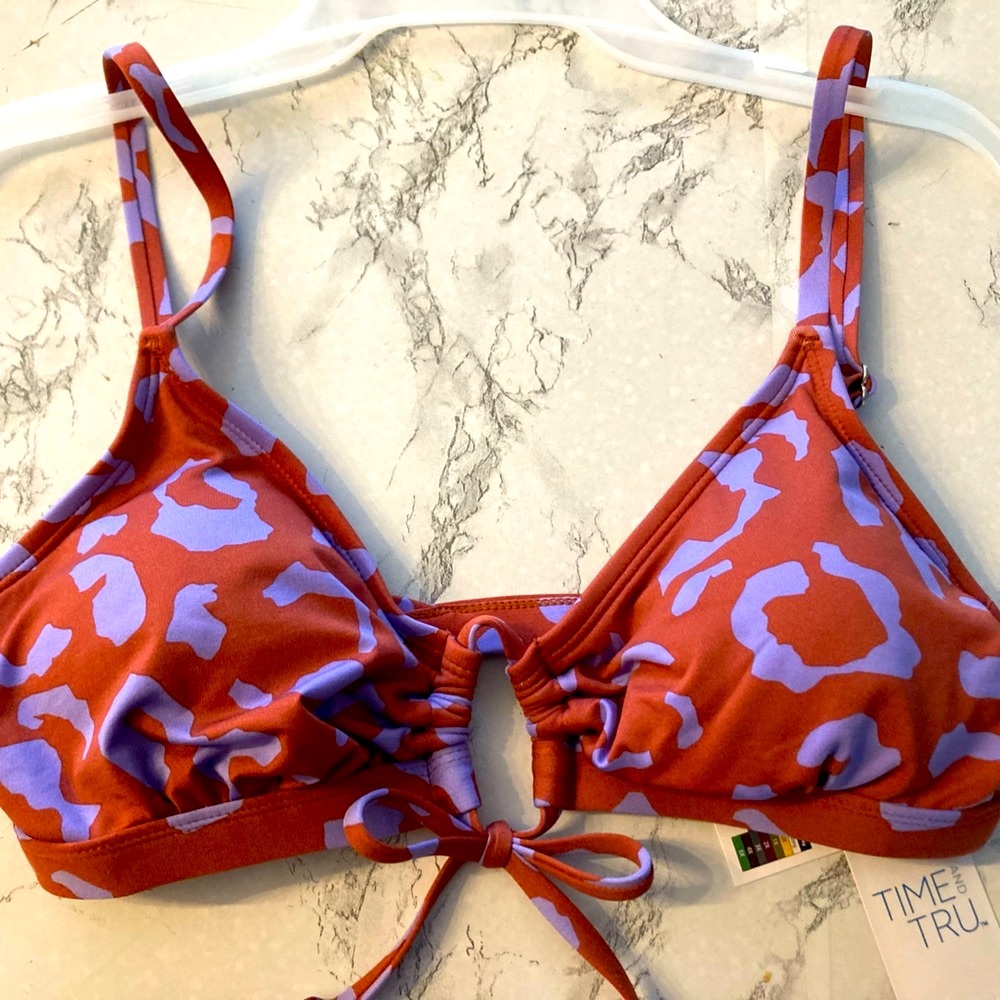 Tie Front Bikini Swim Top from Time and Tru